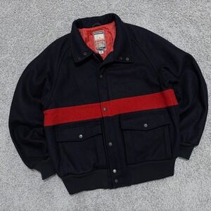 Mighty Mac Out O' Gloucester Jacket Trucker Barn Coat Wool Blend Navy Men 42R